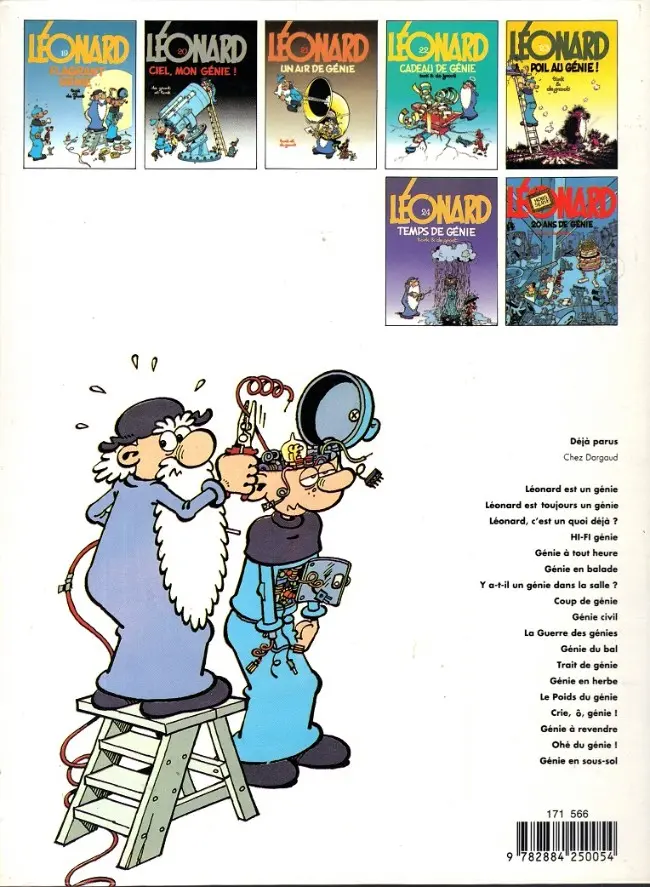 Verso de l'album Léonard Tome 24 Temps de génie