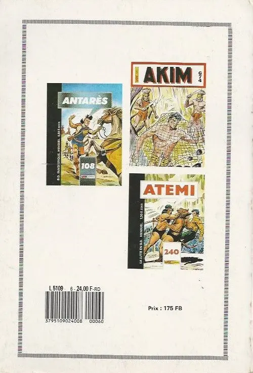 Verso de l'album Conan (Super) Album N° 6
