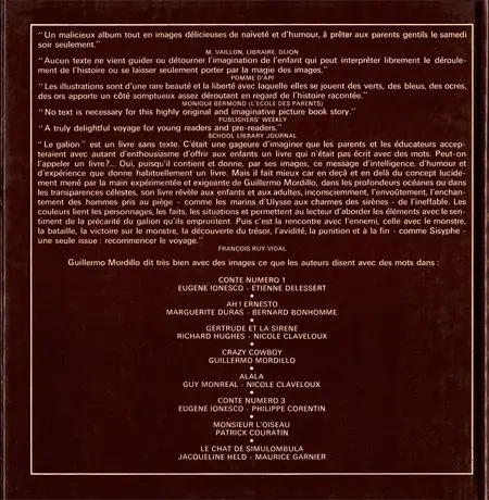 Verso de l'album Le Galion