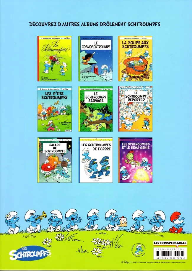 Verso de l'album Les Schtroumpfs Tome 16 Le schtroumpf financier