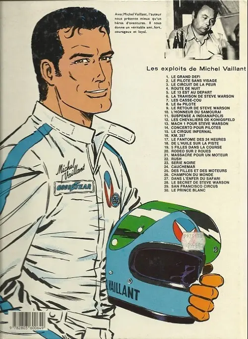 Verso de l'album Michel Vaillant Tome 21 Massacre pour un moteur!