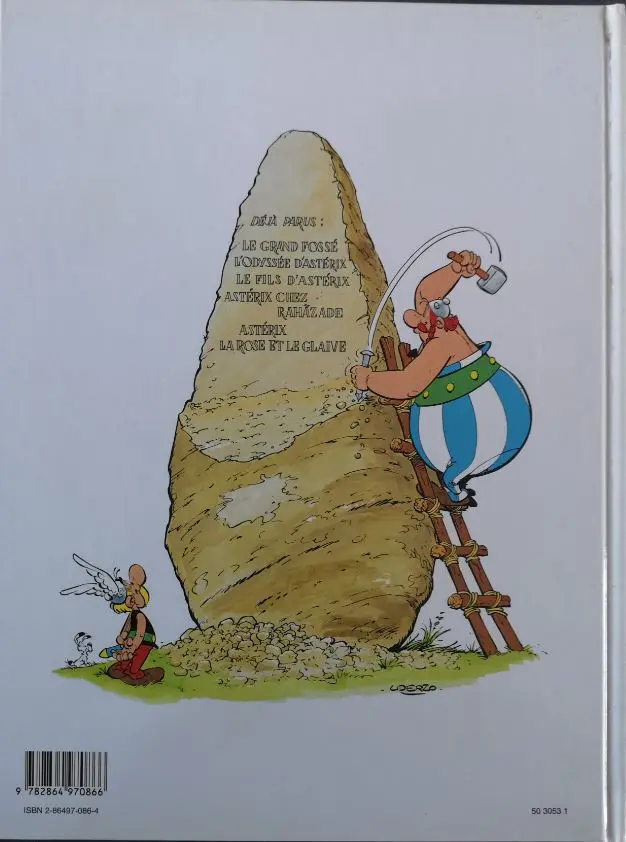 Verso de l'album Astérix Tome 27 Le fils d'Astérix