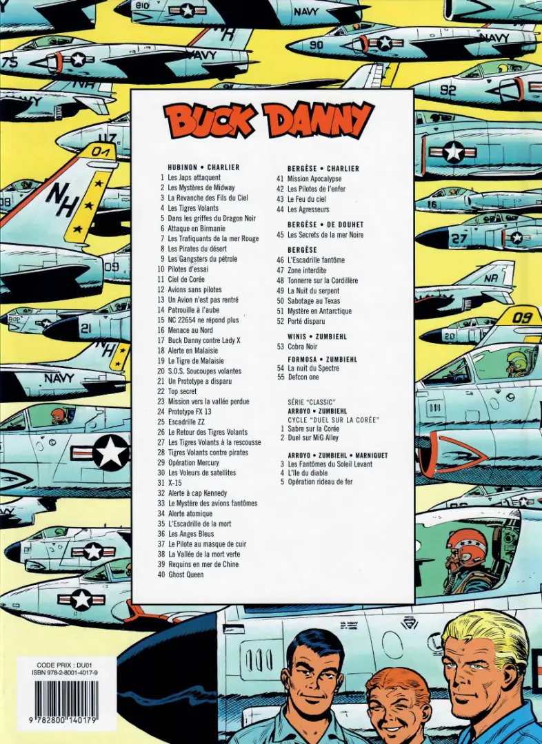 Verso de l'album Buck Danny Tome 52 Porté disparu