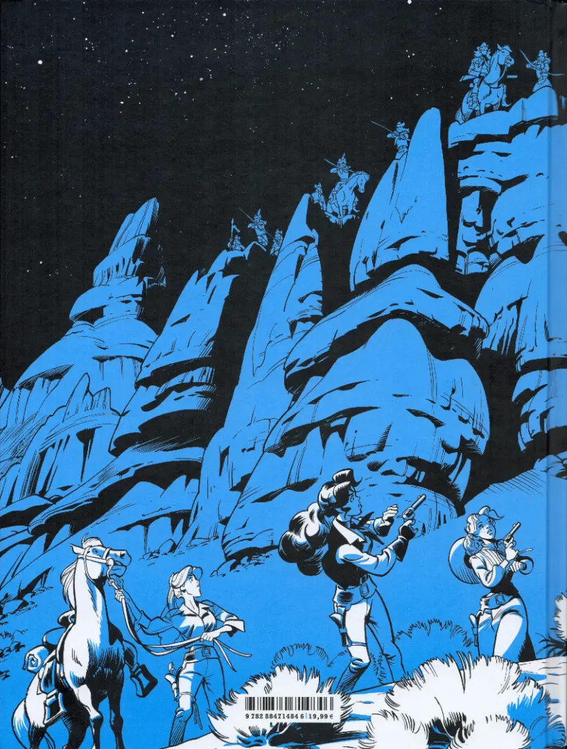 Verso de l'album Lucky Luke Wanted Lucky Luke