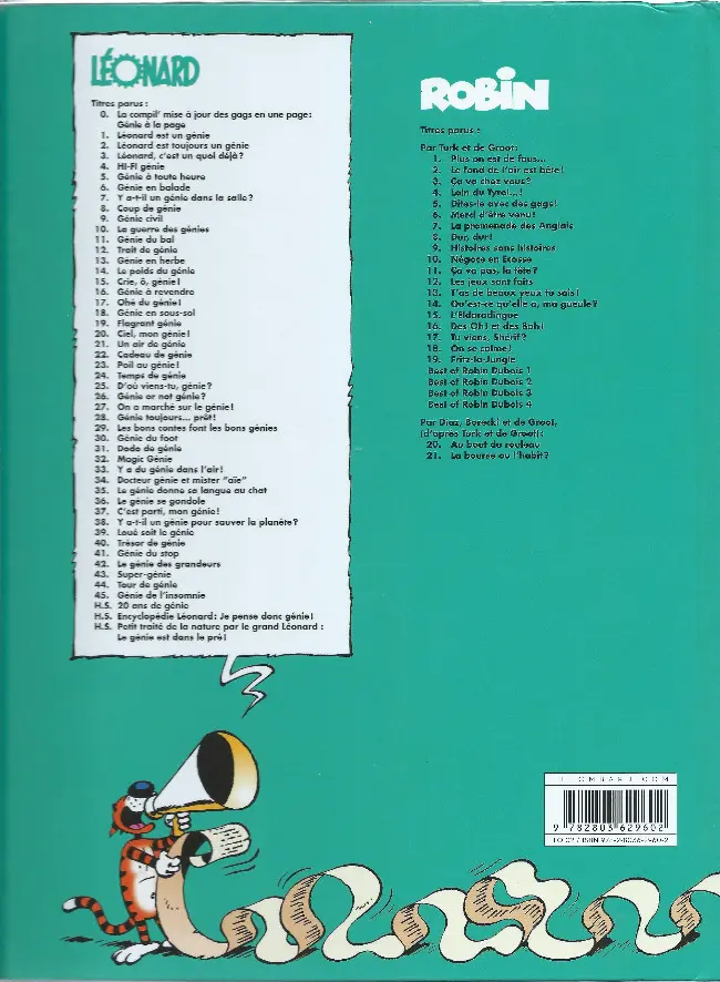 Verso de l'album Léonard Tome 42 Le génie des grandeurs