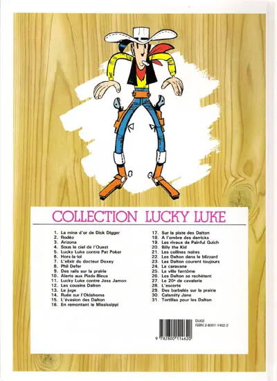 Verso de l'album Lucky Luke Tome 22 Les Dalton dans le blizzard