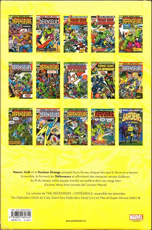 Verso de l'album The Defenders - L'intégrale Volume 4 1975