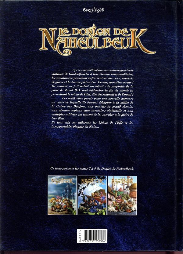 Verso de l'album Le Donjon de Naheulbeuk Intégrale Tomes 7 à 9