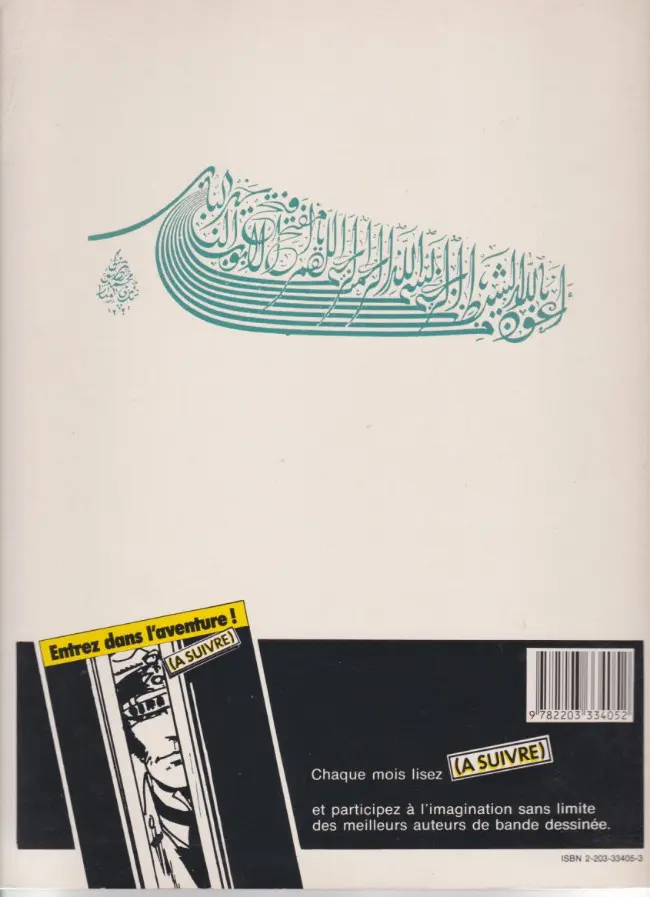Verso de l'album Corto Maltese Tome 7 Fable de Venise