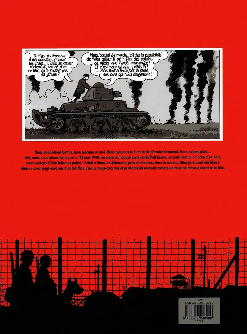 Verso de l'album Moi René Tardi, prisonnier de guerre au Stalag IIB Tome 1