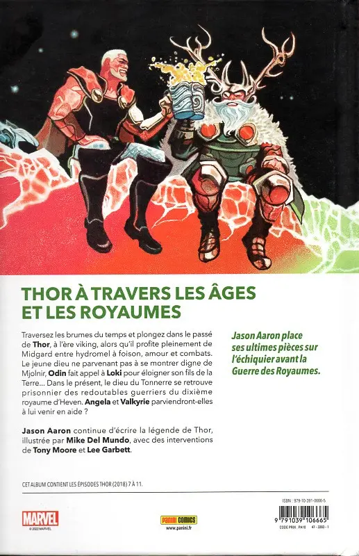 Verso de l'album Thor 2 War of the Realms : Prélude