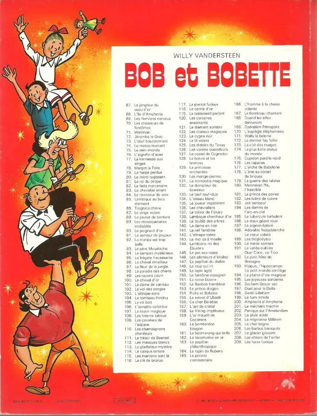 Verso de l'album Bob et Bobette Tome 166 L'homme à la chaise volante