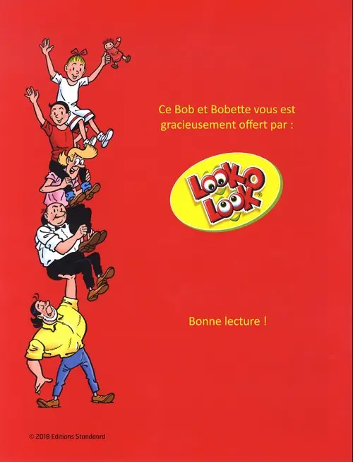 Verso de l'album Bob et Bobette (Publicitaire) Les quatre travaux de lambique