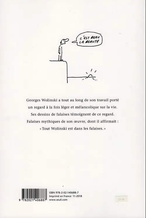 Verso de l'album Les Falaises