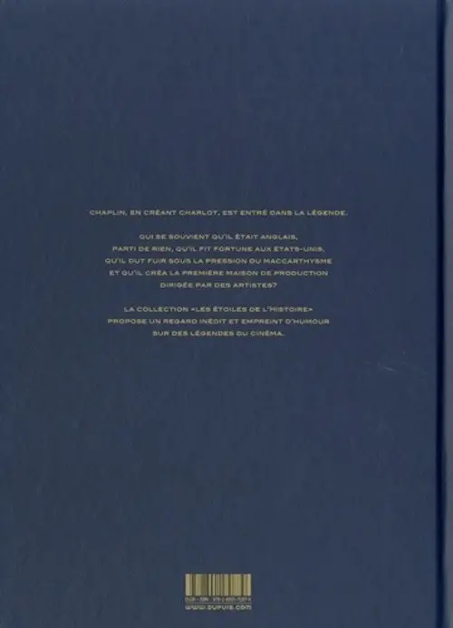 Verso de l'album Les Étoiles de l'histoire 1 Charlie Chaplin