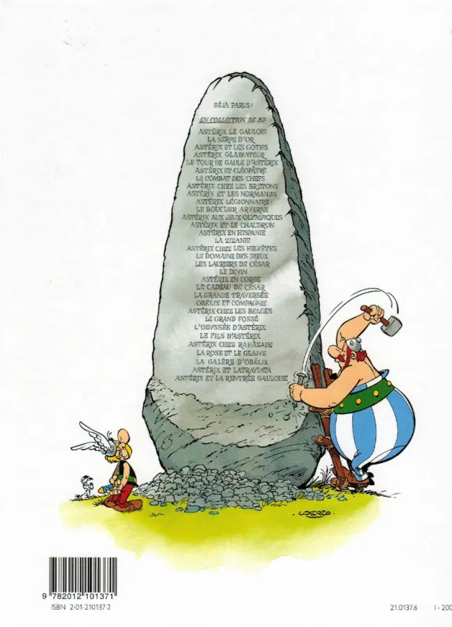 Verso de l'album Astérix Tome 5 Le tour de Gaule d'Astérix