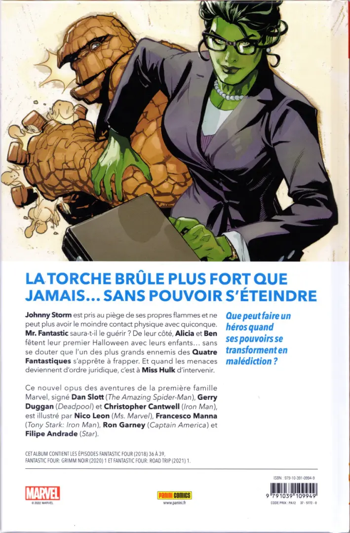 Verso de l'album Fantastic Four Tome 9 Flamme éternelle