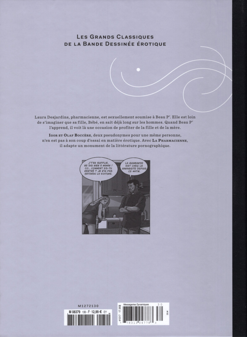 Verso de l'album Les Grands Classiques de la Bande Dessinée Érotique - La Collection Tome 130 La Pharmacienne