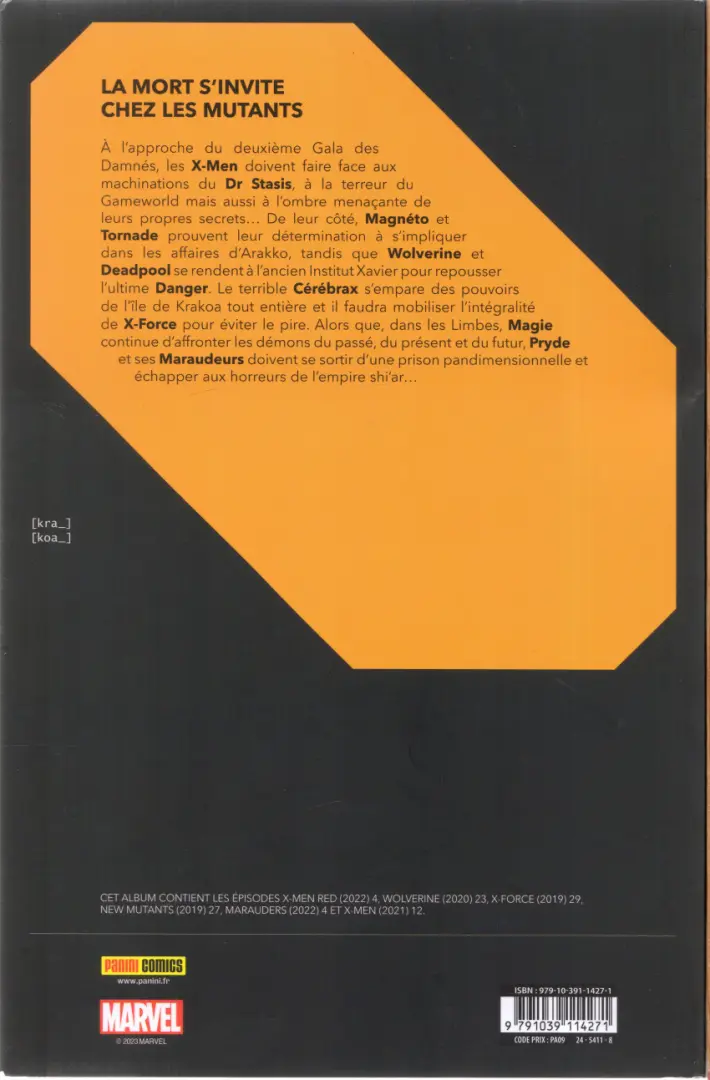 Verso de l'album Destiny of X Volume 06