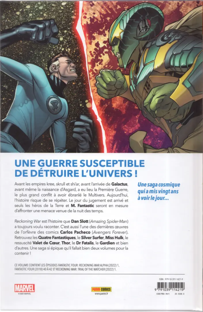Verso de l'album Fantastic Four Tome 10 Reckoning war (1/2)