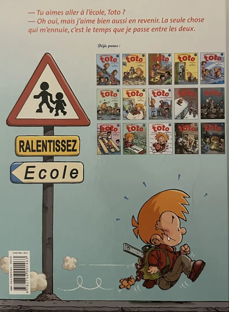 Verso de l'album Les Blagues de Toto Tome 4 Tueur à gags