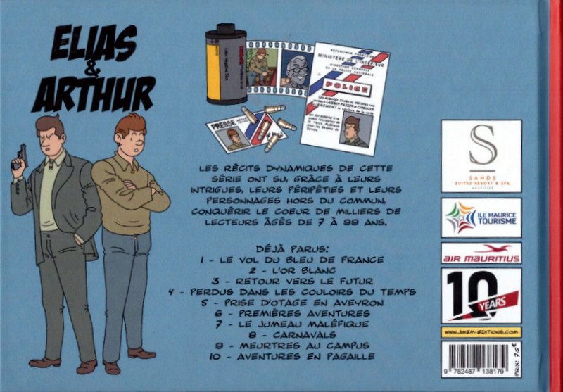 Verso de l'album Elias & Arthur Vacances troublées