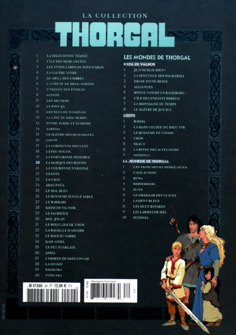 Verso de l'album Thorgal - La collection Tome 20 La marque des bannis