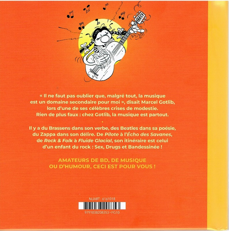 Verso de l'album Gotlib et la musique