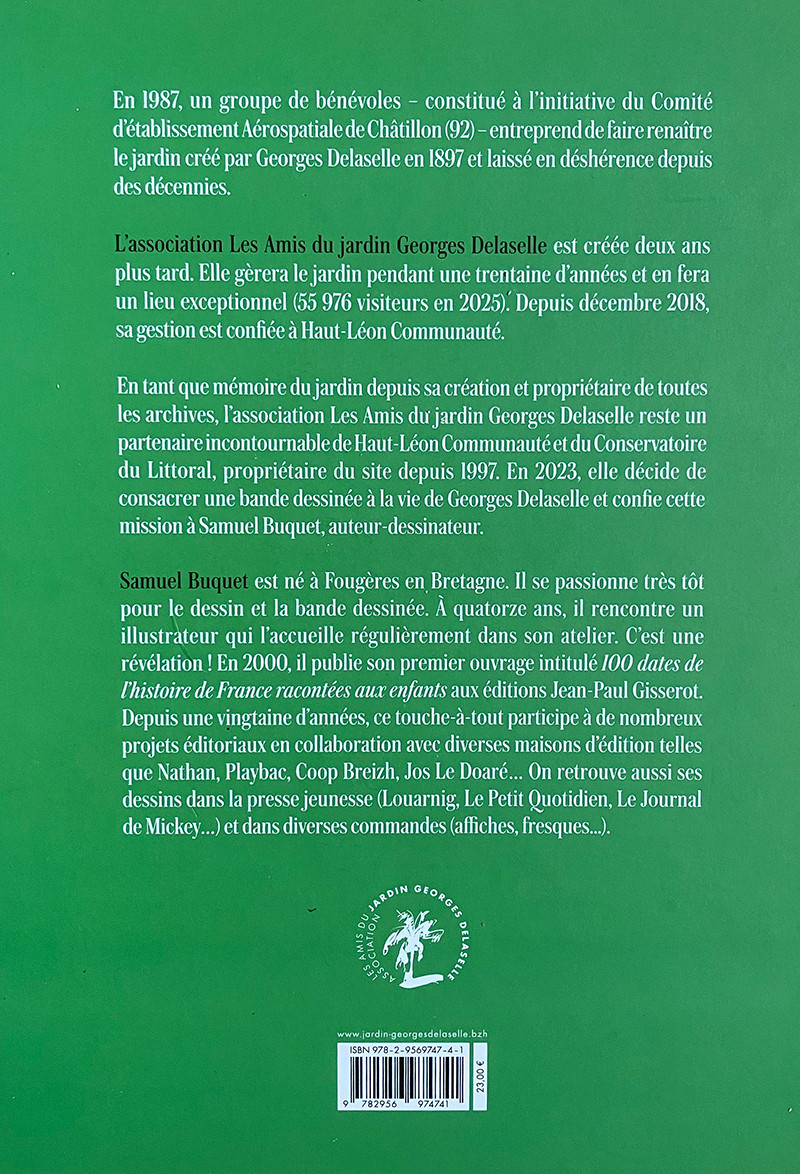 Verso de l'album Georges Delaselle Un jardin, une vie