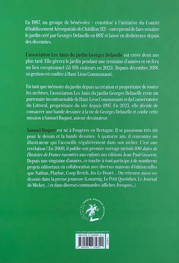 Verso de l'album Georges Delaselle Un jardin, une vie