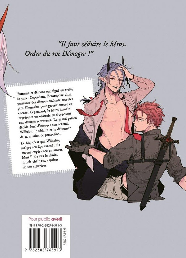 Verso de l'album Le défi amoureux du démon Wilhelm