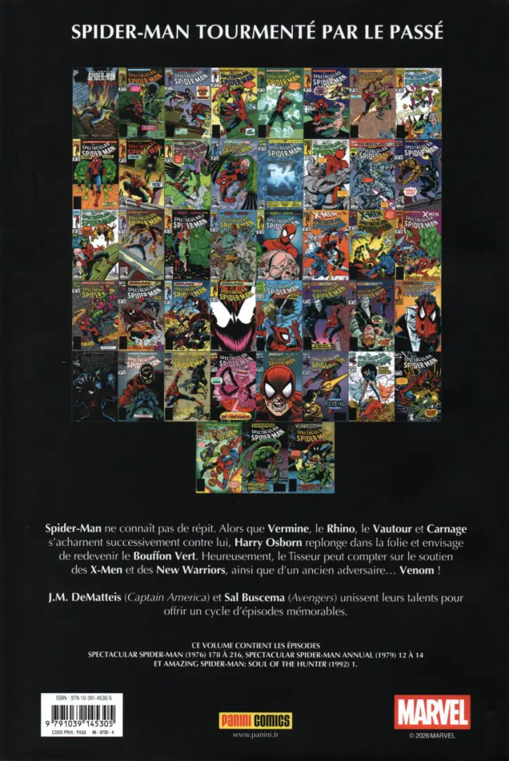 Verso de l'album Spectacular Spider-Man Spectacular Spider-Man