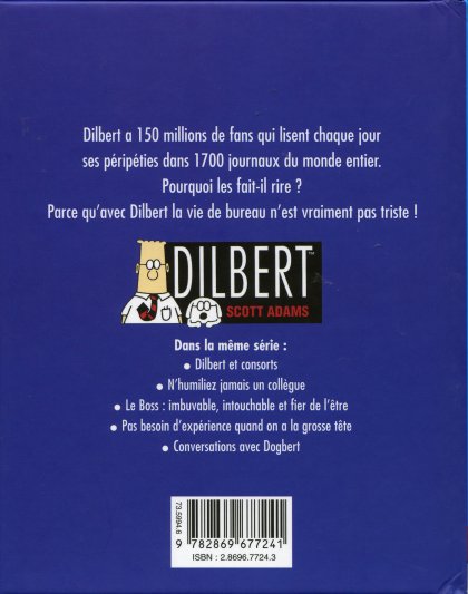 Verso de l'album Dilbert Vents d'Ouest Tome 2 Full-contact au bureau