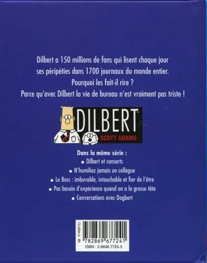Verso de l'album Dilbert Vents d'Ouest Tome 2 Full-contact au bureau