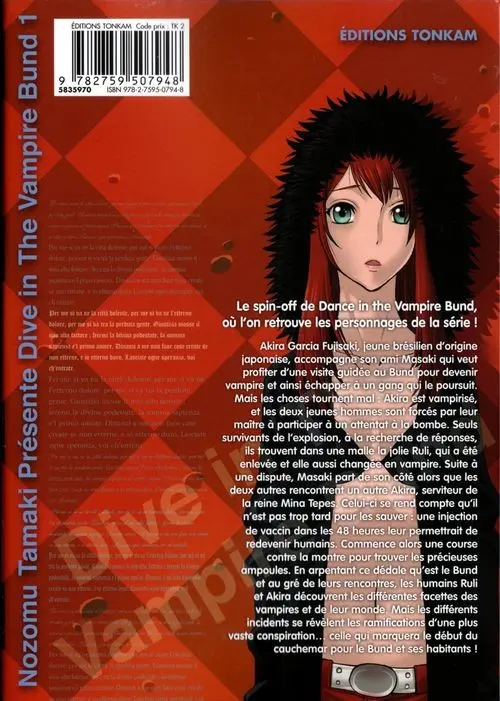 Verso de l'album Dive in the Vampire Bund 1