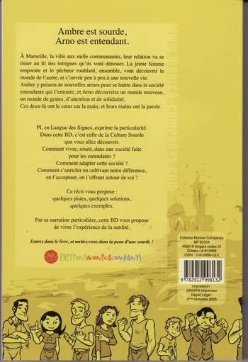 Verso de l'album Enquête aux pays des sourds