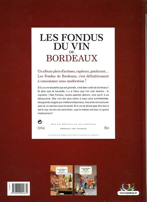 Verso de l'album Les Fondus du vin Tome 2 Bordeaux