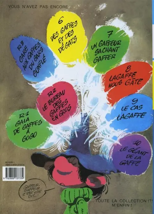 Verso de l'album Gaston Tome 3 Gare aux gaffes du gars gonflé