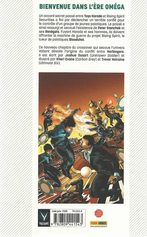 Verso de l'album Harbinger Tome 3 La Guerre des Harbingers