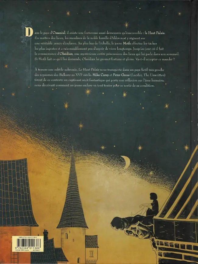 Verso de l'album Le Haut Palais Tome 1 Le Pacte d'Obsidian