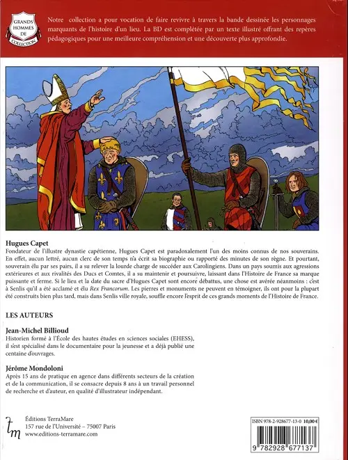 Verso de l'album Hugues Capet Tome 1 Grands hommes de senlis