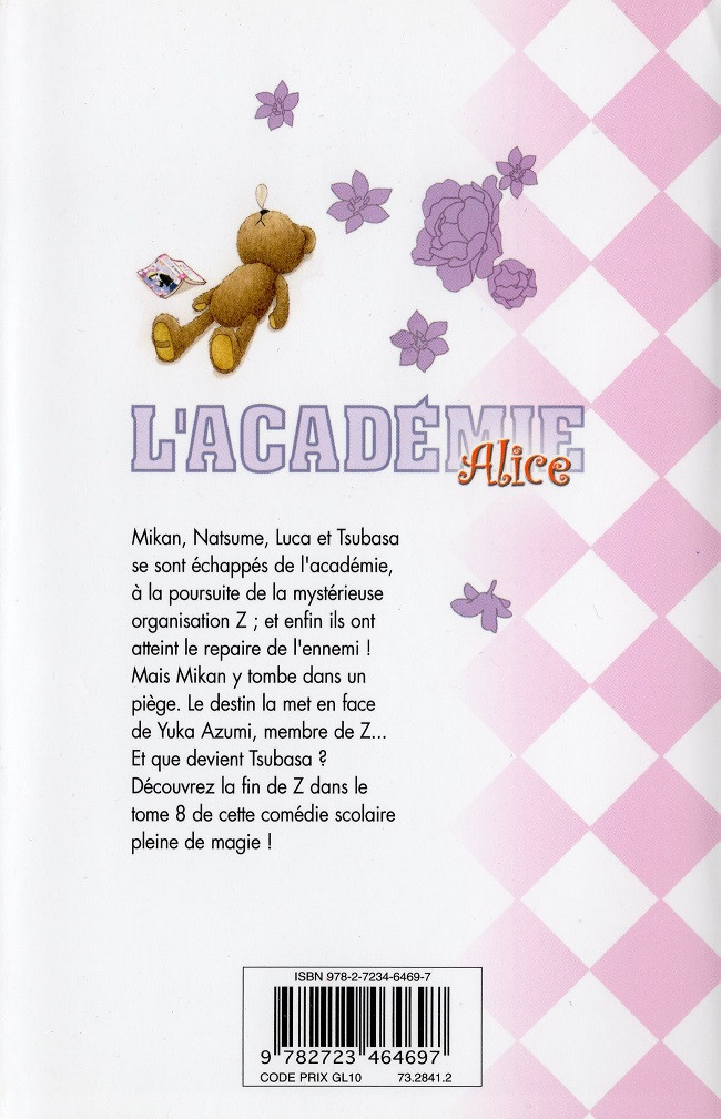 Verso de l'album L'Académie Alice 8