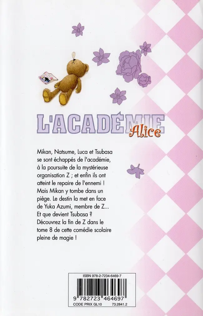 Verso de l'album L'Académie Alice 8