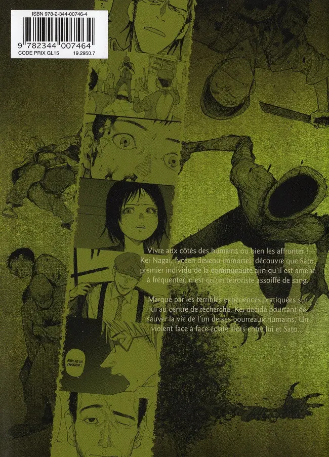 Verso de l'album Ajin : Semi-Humain 3