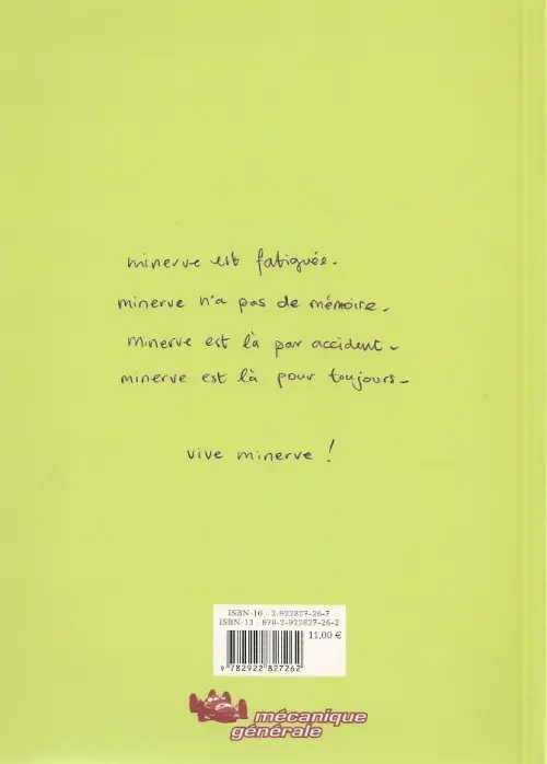 Verso de l'album Minerve