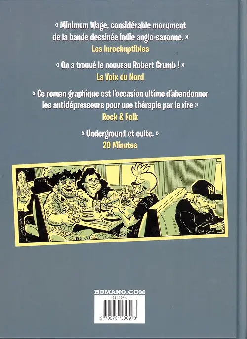 Verso de l'album Minimum Wage Tome 2 Salaire minimum, galère maximum