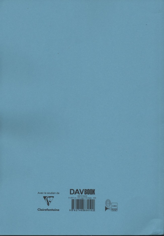 Verso de l'album Dav Book Tome 1 2007-2012