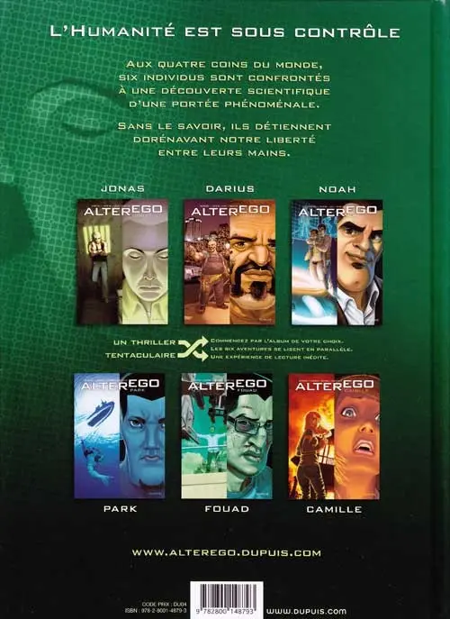 Verso de l'album Alter ego Tome 6 Jonas