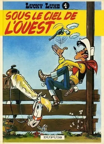 Couverture de l'album Lucky Luke Tome 4 Sous le ciel de l'Ouest