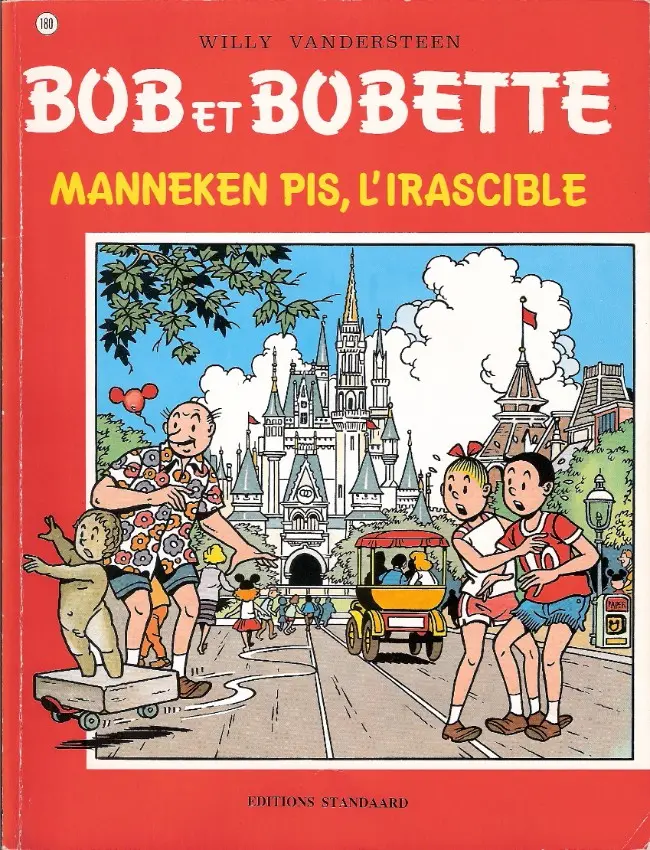 Couverture de l'album Bob et Bobette Tome 180 Manneken Pis, l'irascible